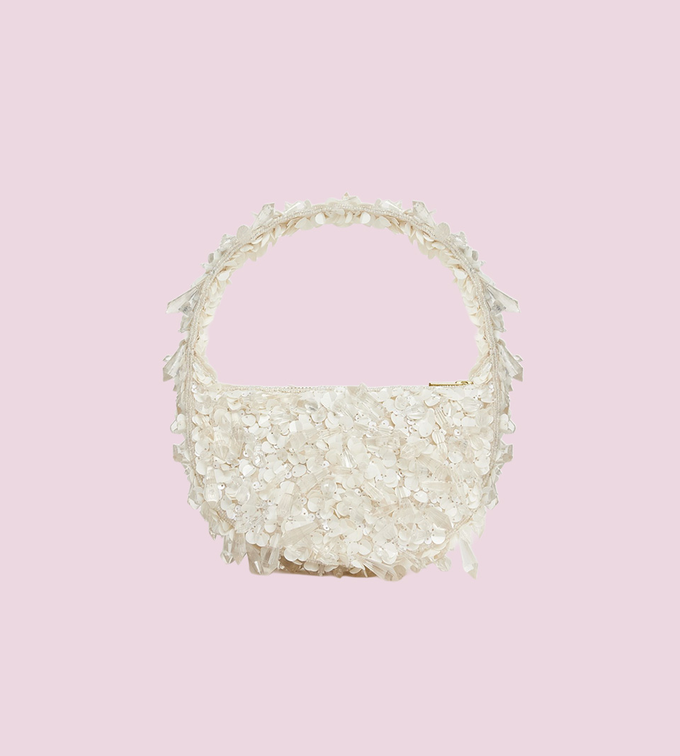 Acler Baby Crystal Birch Bag Ivory